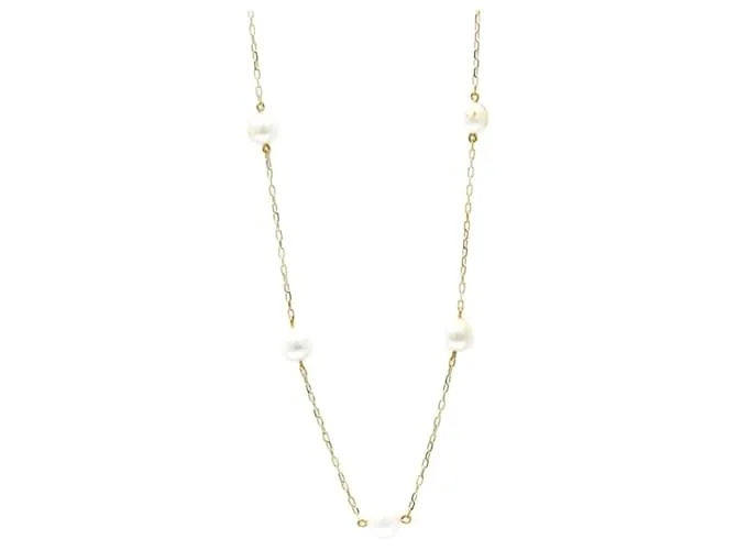Collar de colgante de perla en oro de 18K Mikimoto Dorado 