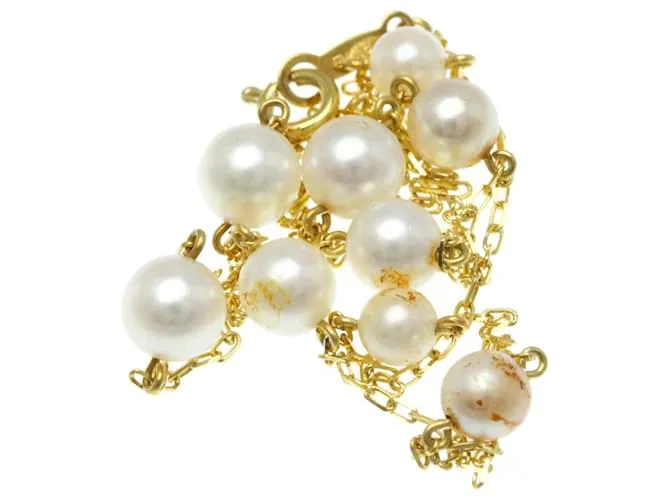 Collar de colgante de perla en oro de 18K Mikimoto Dorado 